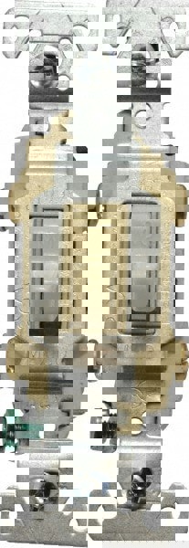 2 Pole, 120 to 277 VAC, 20 Amp, Commercial Grade Toggle Wall Switch